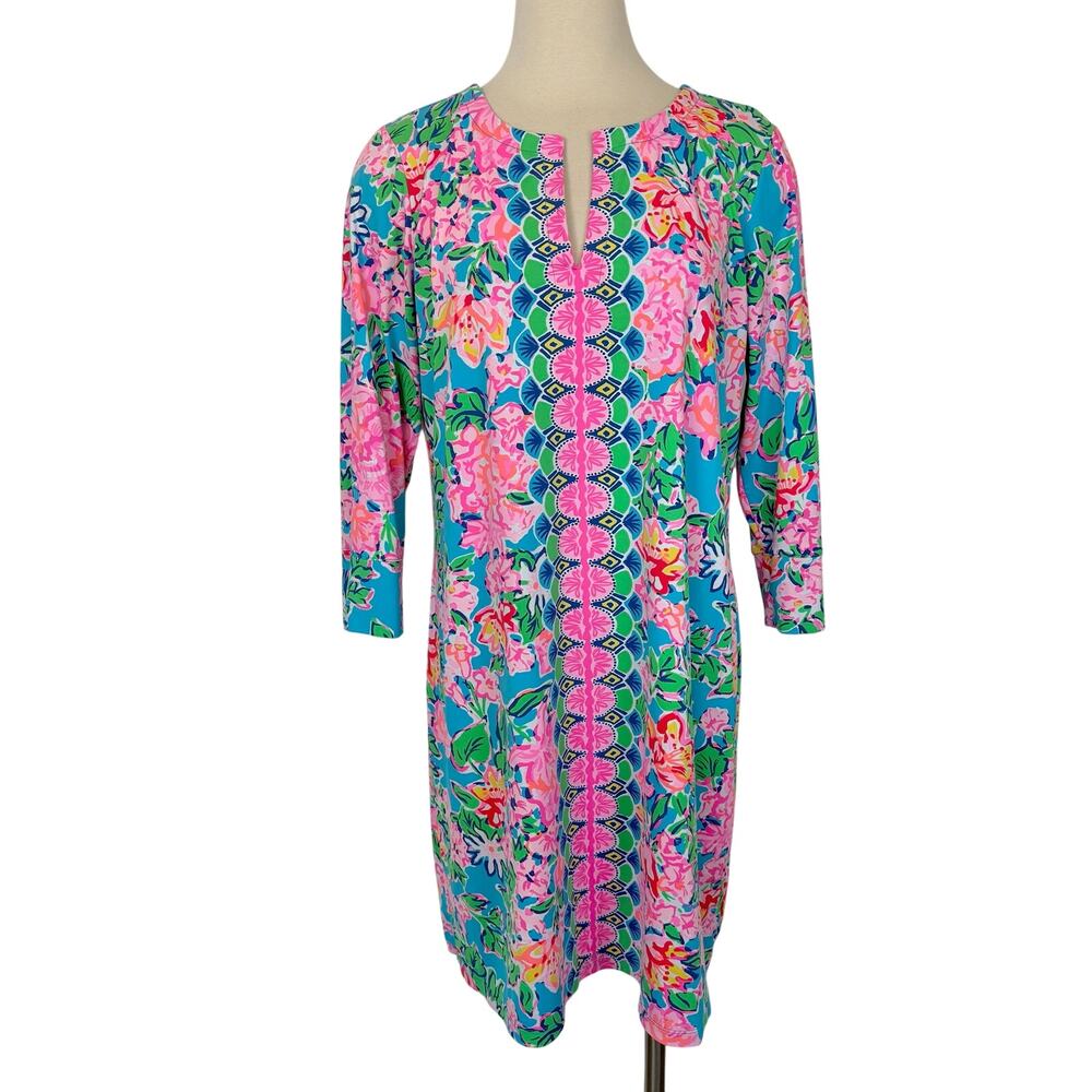 Lilly Pulitzer Nadine Mini Dress UPF50+ Multi Rose to The Occasion Engineered XL